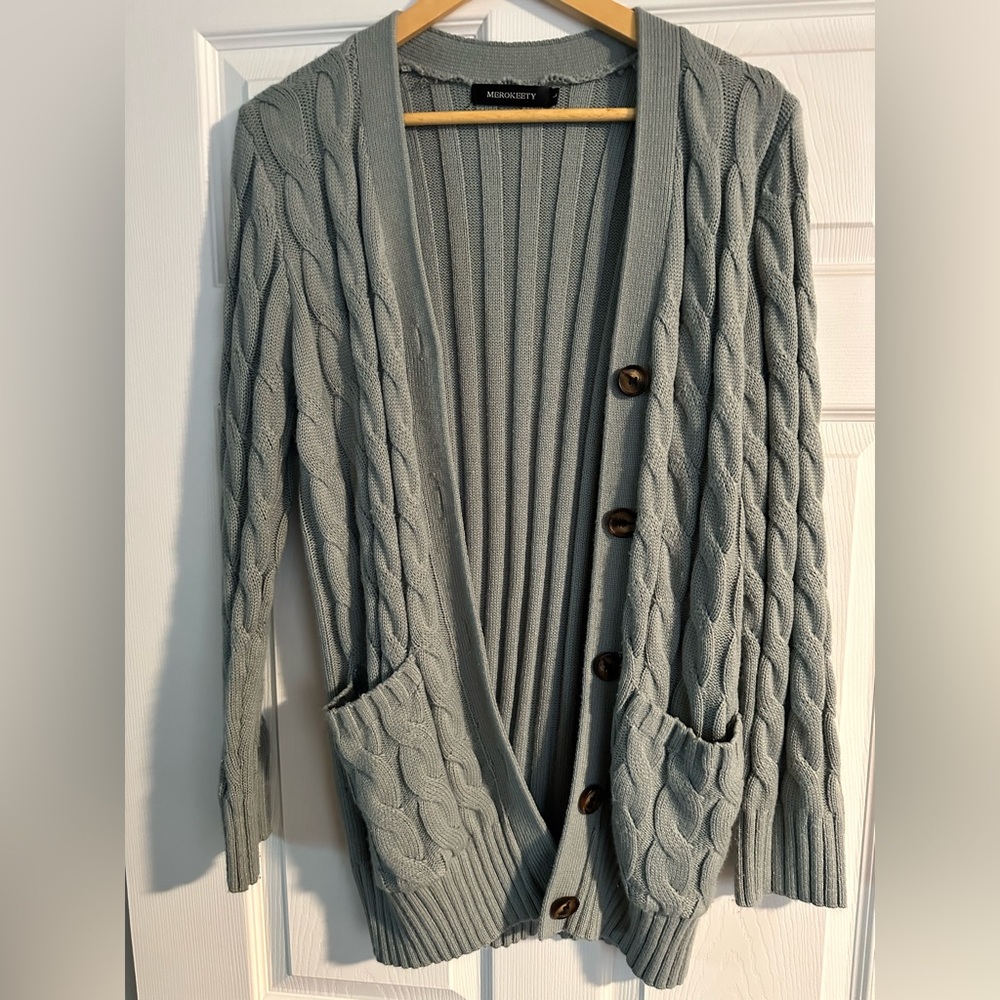 Mint green cardigan